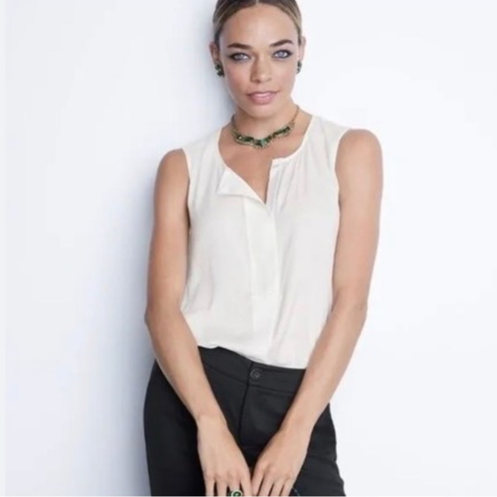 Ladies NWT CAbi | Snap Camisole Tank Blouse | White | Size XL | Style 3864